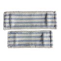 Microvezel vlakmop wit met blauwe streep flap 40cm