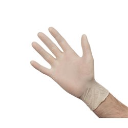 Handschoenen latex poedervrij - maat S, M, L (Box 100)