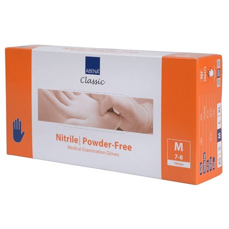 Nitril handschoen blauw Abena Medical (100 stuks!) ongepoederd, M - Cat. III