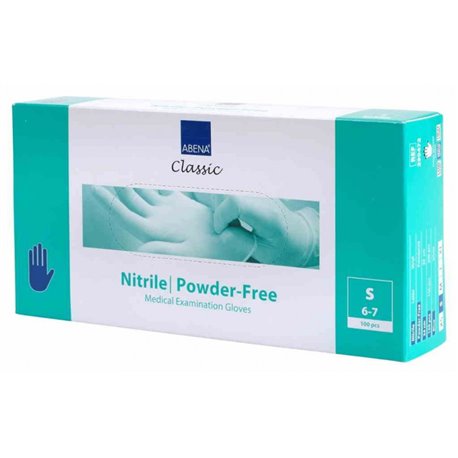 Nitril handschoen blauw Abena Medical (100 stuks!) ongepoederd, S - Cat. III