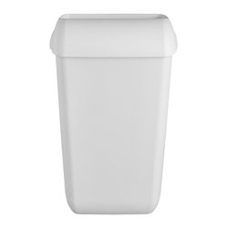 SAPO Quartz white afvalbak met open inworpklep, 43 L