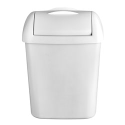 SAPO Quartz white hygienebak kunststof, mat, 8 liter (inclusief met muurbevestigingsset)