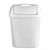 SAPO Quartz white hygienebak kunststof, mat, 8 liter (inclusief met muurbevestigingsset)