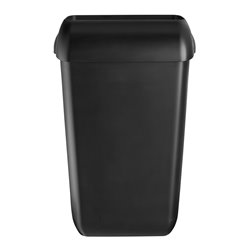 SAPO Quartz black afvalbak met open inworpklep, 23 liter