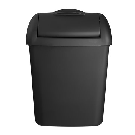 SAPO Quartz black hygienebak kunststof, mat, 8 liter (inclusief met muurbevestigingsset)