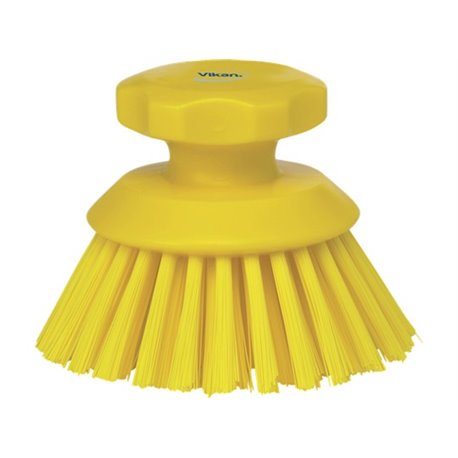 Vikan Hygiene 3885-6 ronde werkborstel geel, harde vezels, ø110mm /15
