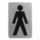 Pictogram tekstplaatje toilet Heren