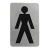 Pictogram tekstplaatje toilet Heren
