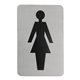 Pictogram tekstplaatje toilet Dames