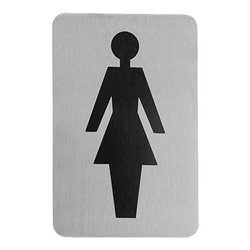 Pictogram tekstplaatje toilet Dames