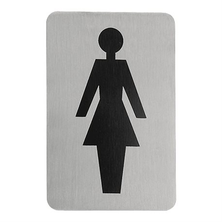 Pictogram tekstplaatje toilet Dames
