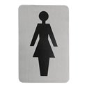 Pictogram tekstplaatje toilet Dames