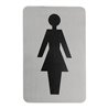 Pictogram tekstplaatje toilet Dames