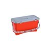 Emmer wet-system kunststof rood 22ltr. met deksel en zeef