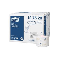 Tork T6 Premium Toiletpapier Mid-Size 2-Laags Wit 90 Mtr x 10cm 27 rol